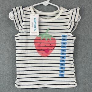 C0062 Carter's Berry Striped Shirt Size 9 Months